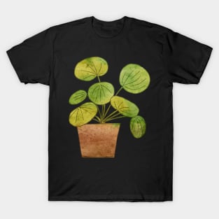 Pilea Plant in a Pot Illustration T-Shirt